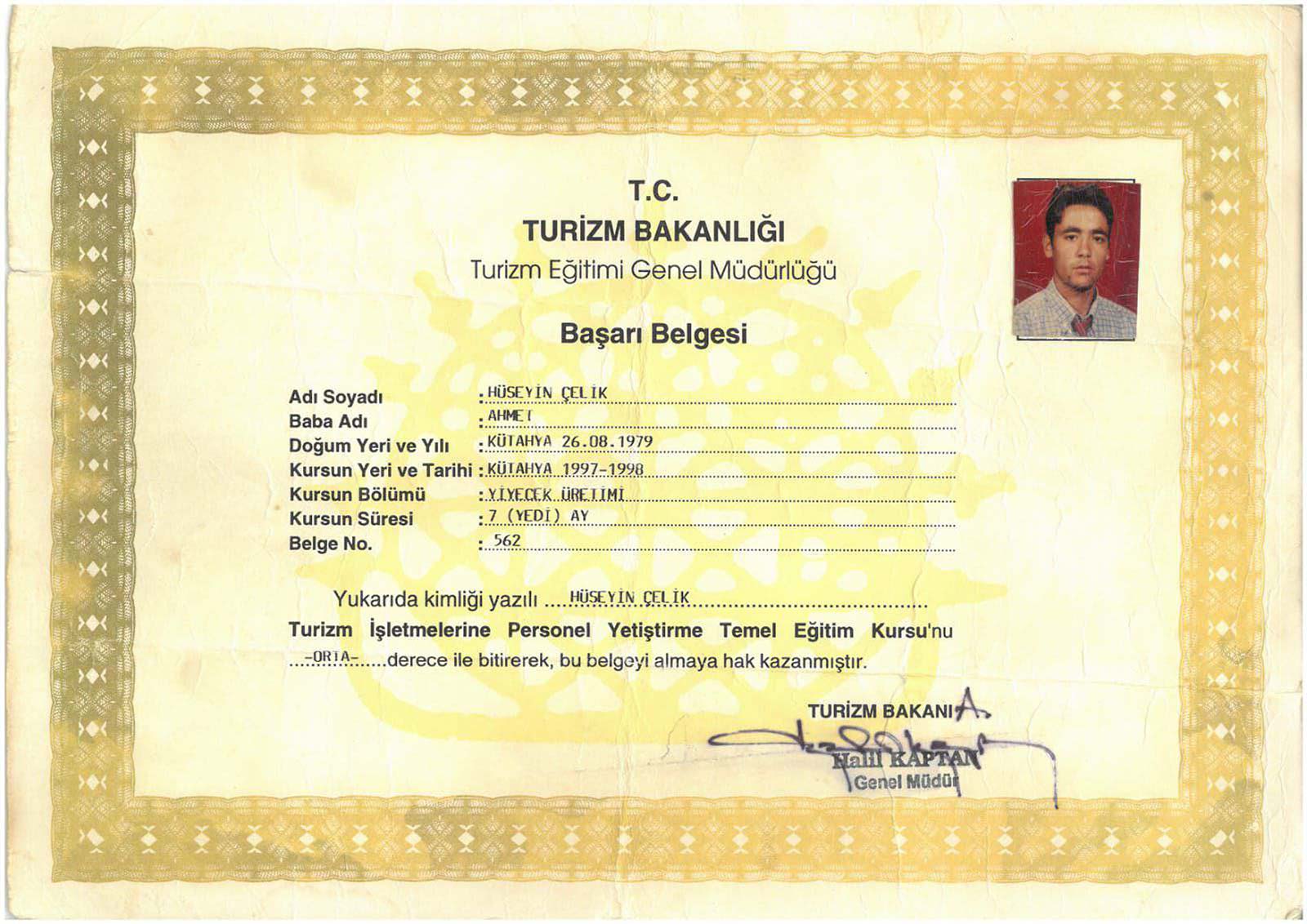 Food Production Certificate of Success