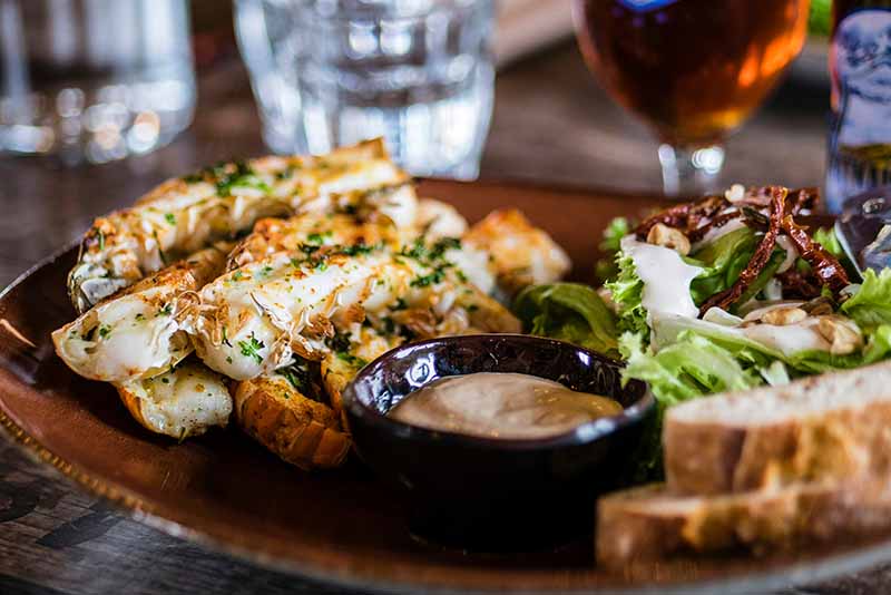 Artfully plated private dining course